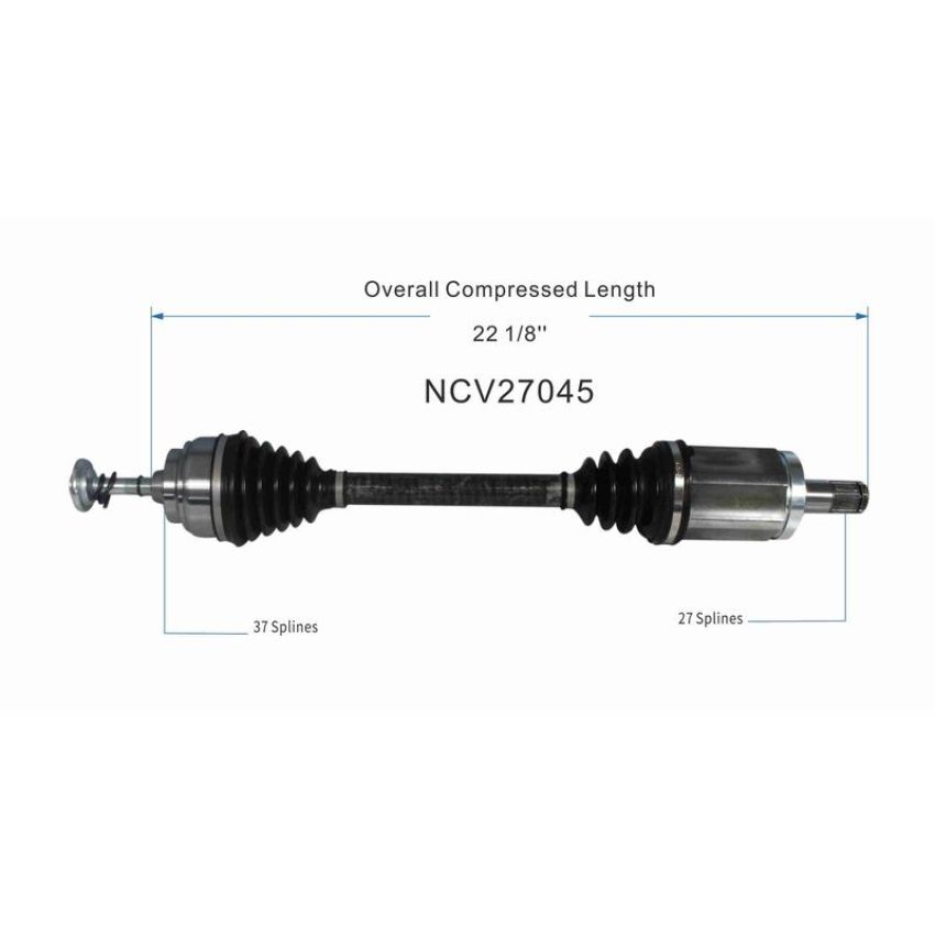 GSP NCV27045 BMW CV Axle Assembly  - Front Left