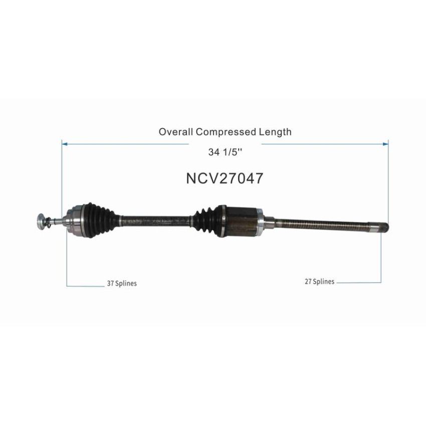 GSP NCV27047 BMW CV Axle Assembly  - Front Right