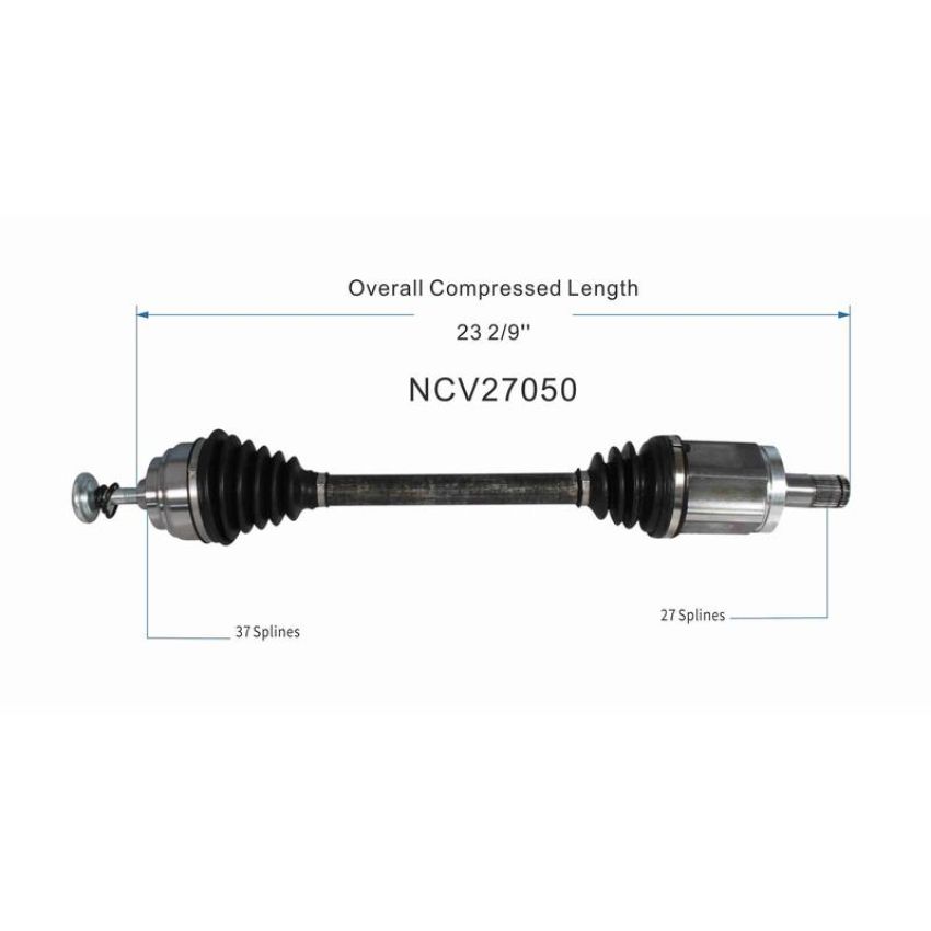 GSP NCV27050 BMW CV Axle Assembly  - Front Left