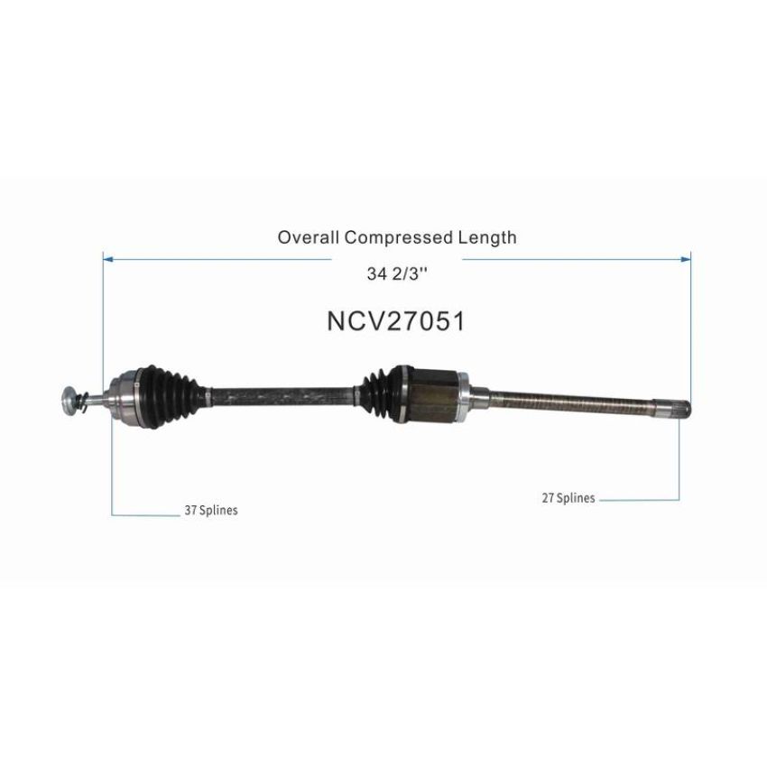 GSP NCV27051 BMW CV Axle Assembly  - Front Right