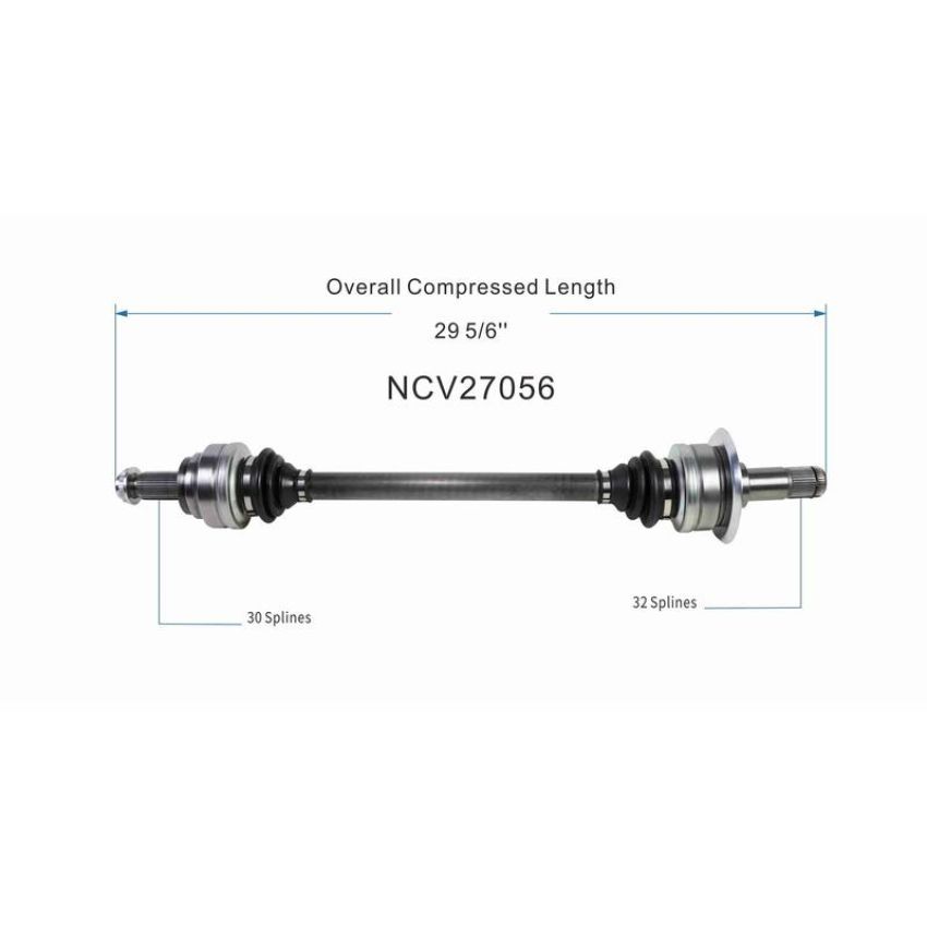 GSP NCV27056 BMW CV Axle Assembly  - Rear Left