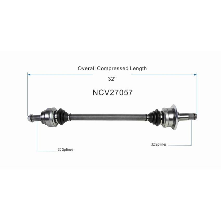 GSP NCV27057 BMW CV Axle Assembly  - Rear Right