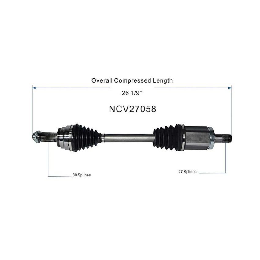 GSP NCV27058 BMW (3.0) CV Axle Assembly  - Front Left