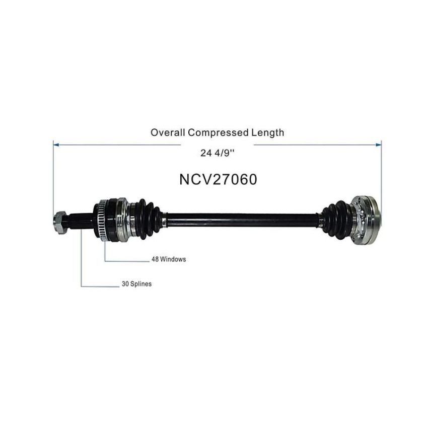 GSP NCV27060 04-10 BMW X3 CV Axle Assembly  - Rear Left