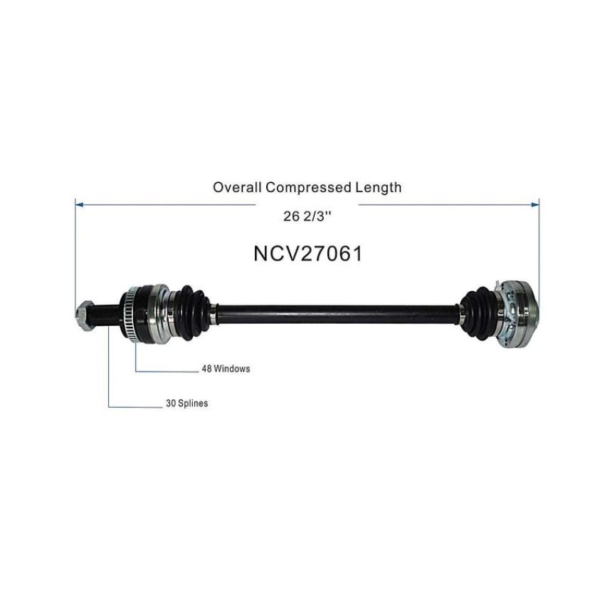 GSP NCV27061 04-10 BMW X3 CV Axle Assembly  - Rear Right