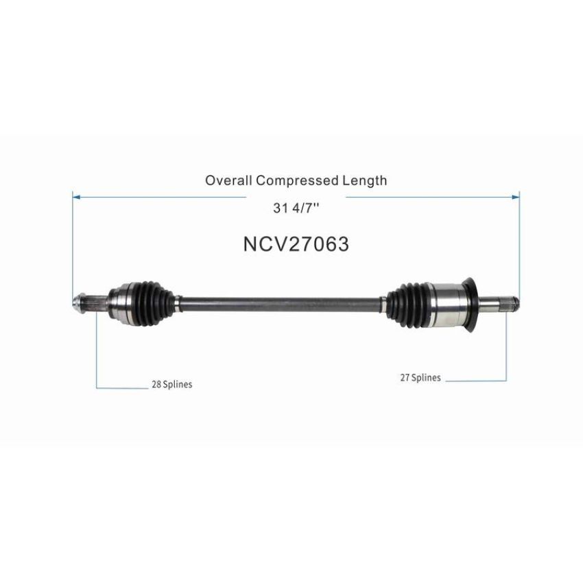 GSP NCV27063 BMW (Coupe) CV Axle Assembly  - Rear Right