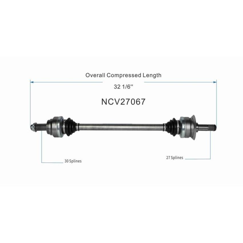 GSP NCV27067 12-16 BMW ActiveHybrid 5 CV Axle Assembly  - Rear Right