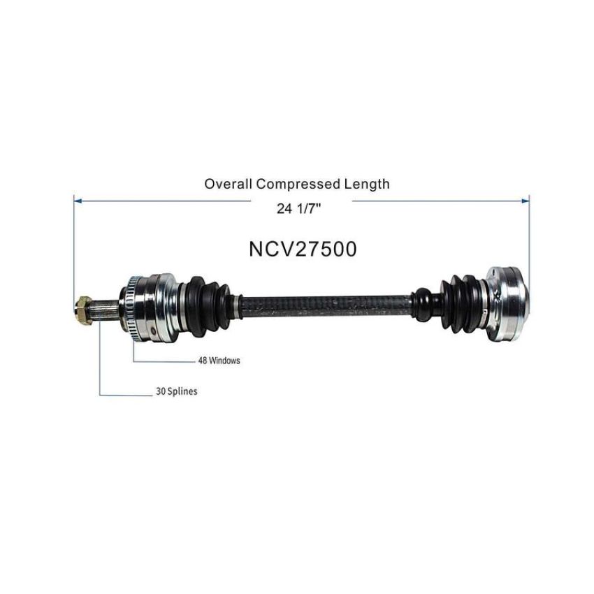 GSP NCV27500 BMW CV Axle Assembly  - Rear Left