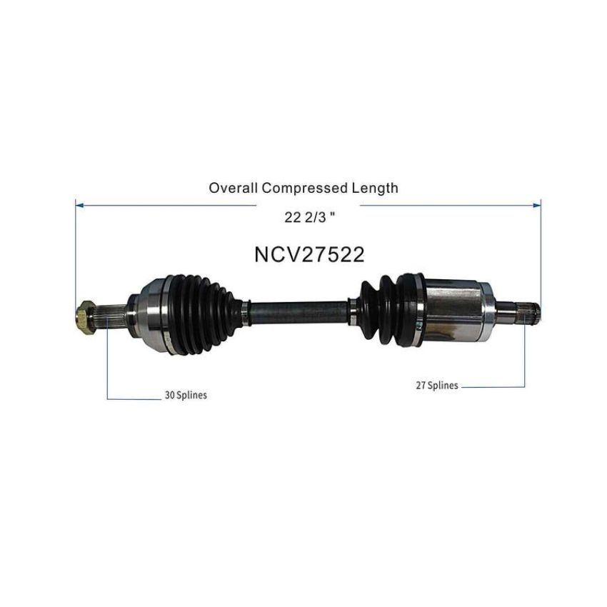 GSP NCV27522 BMW CV Axle Assembly  - Front Left