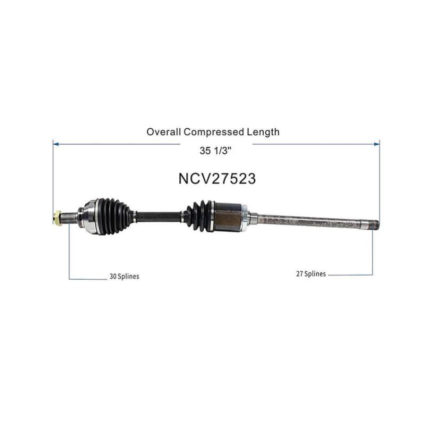 GSP NCV27523 BMW CV Axle Assembly  - Front Right