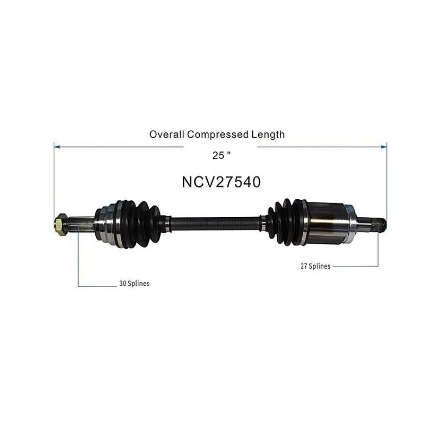 GSP NCV27540 BMW (3.0, 4.4) CV Axle Assembly  - Front Left