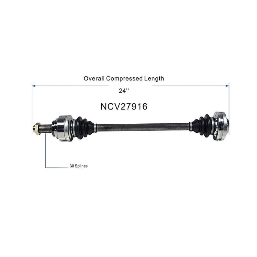 GSP NCV27916 BMW (Convertible/Coupe/Wagon - 3.0) CV Axle Assembly  - Rear Left