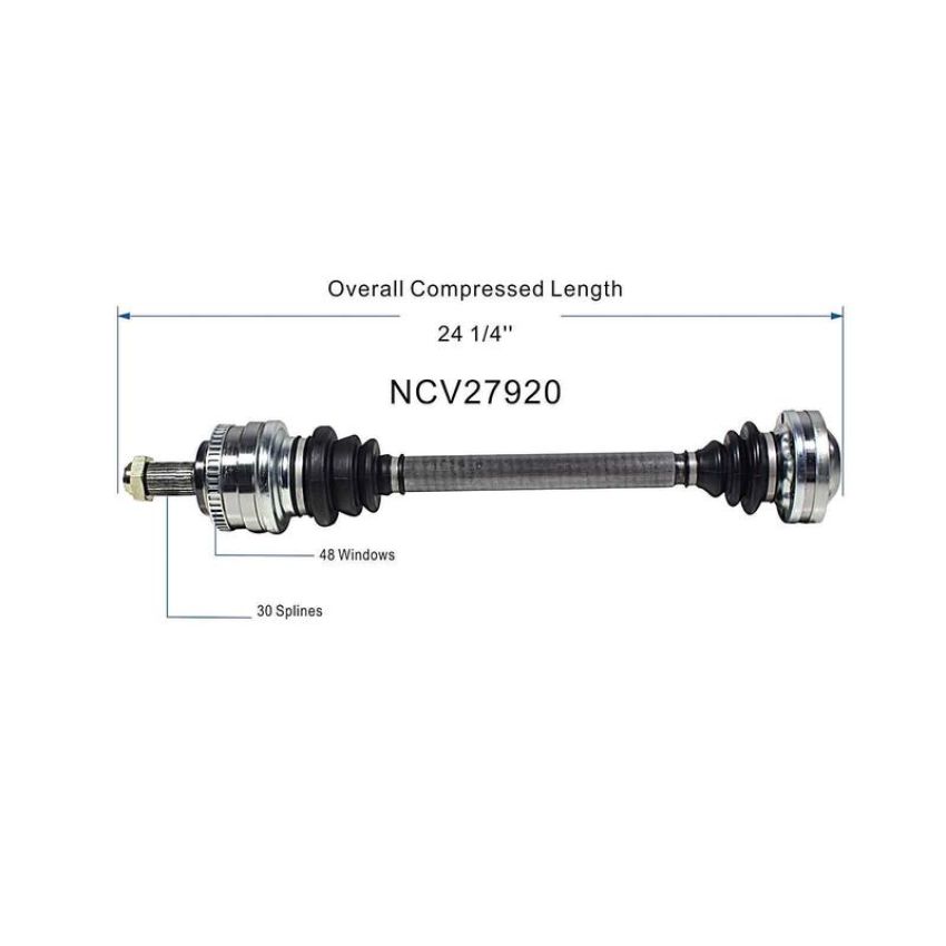 GSP NCV27920 BMW CV Axle Assembly  - Rear Left