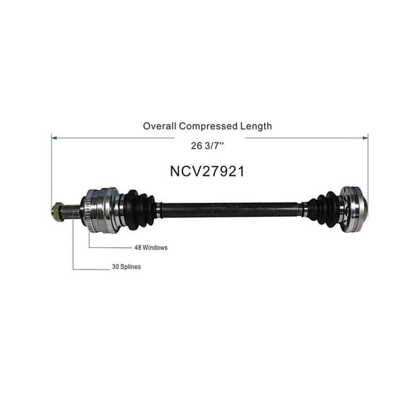 GSP NCV27921 BMW CV Axle Assembly  - Rear Right