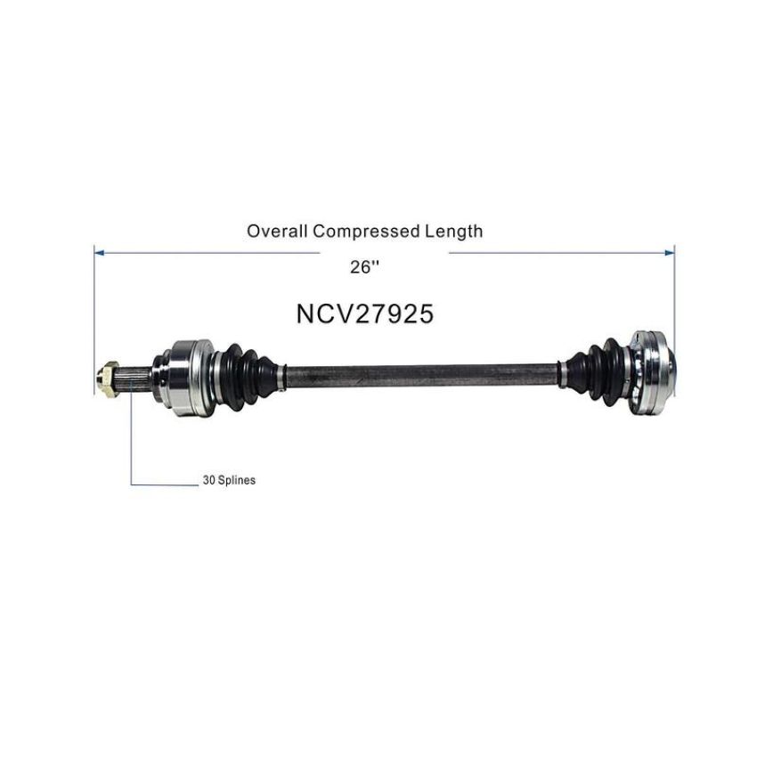 GSP NCV27925 BMW (Convertible/Coupe/Wagon - 3.0) CV Axle Assembly  - Rear Right