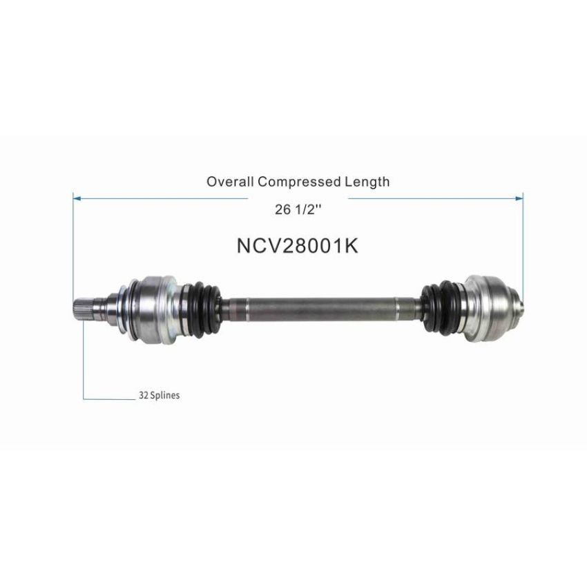 GSP NCV28001K BMW CV Axle Assembly  - Rear Left