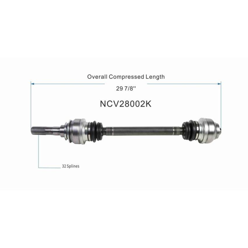 GSP NCV28002K BMW CV Axle Assembly  - Rear Right