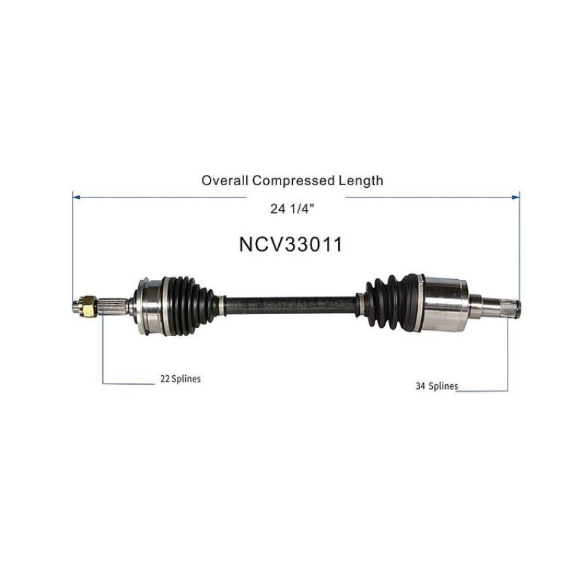 GSP NCV33011 Geo, Isuzu CV Axle Assembly  - Front Left