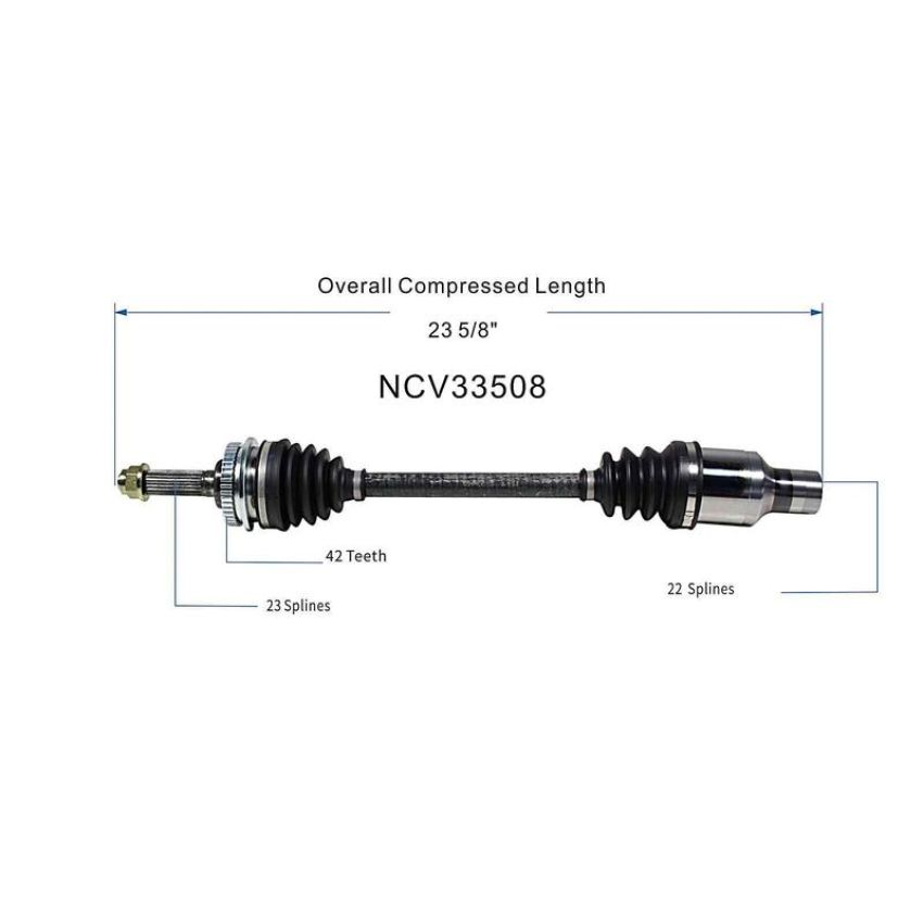 GSP NCV33508 Chevrolet, Geo (1.3) CV Axle Assembly  - Front Right