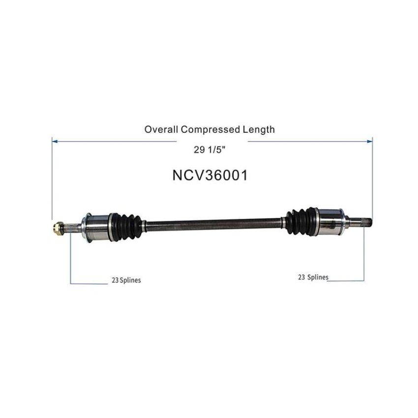 GSP NCV36001 02-06 Honda CR-V CV Axle Assembly  - Rear Left
