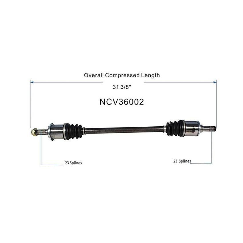GSP NCV36002 02-06 Honda CR-V CV Axle Assembly  - Rear Right