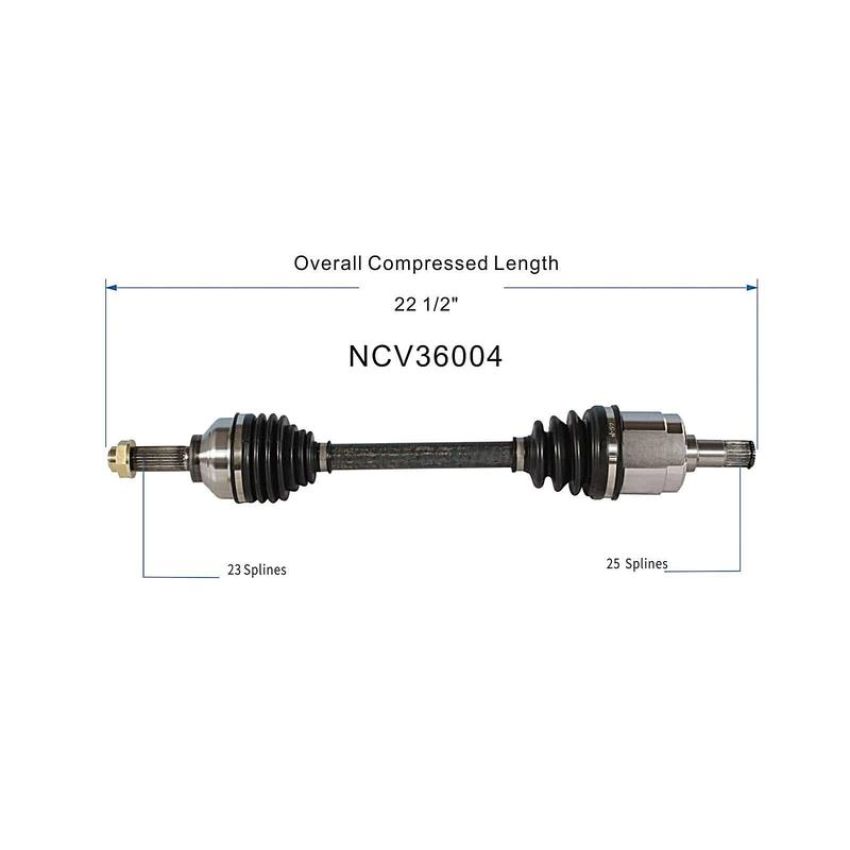 GSP NCV36004 80-83 Honda Civic CV Axle Assembly  - Front Right