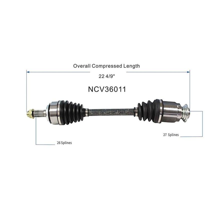 GSP NCV36011 Honda (1.5) CV Axle Assembly  - Front Right