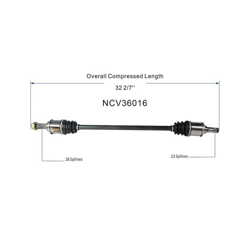 GSP NCV36016 07-11 Honda CR-V CV Axle Assembly  - Rear Right