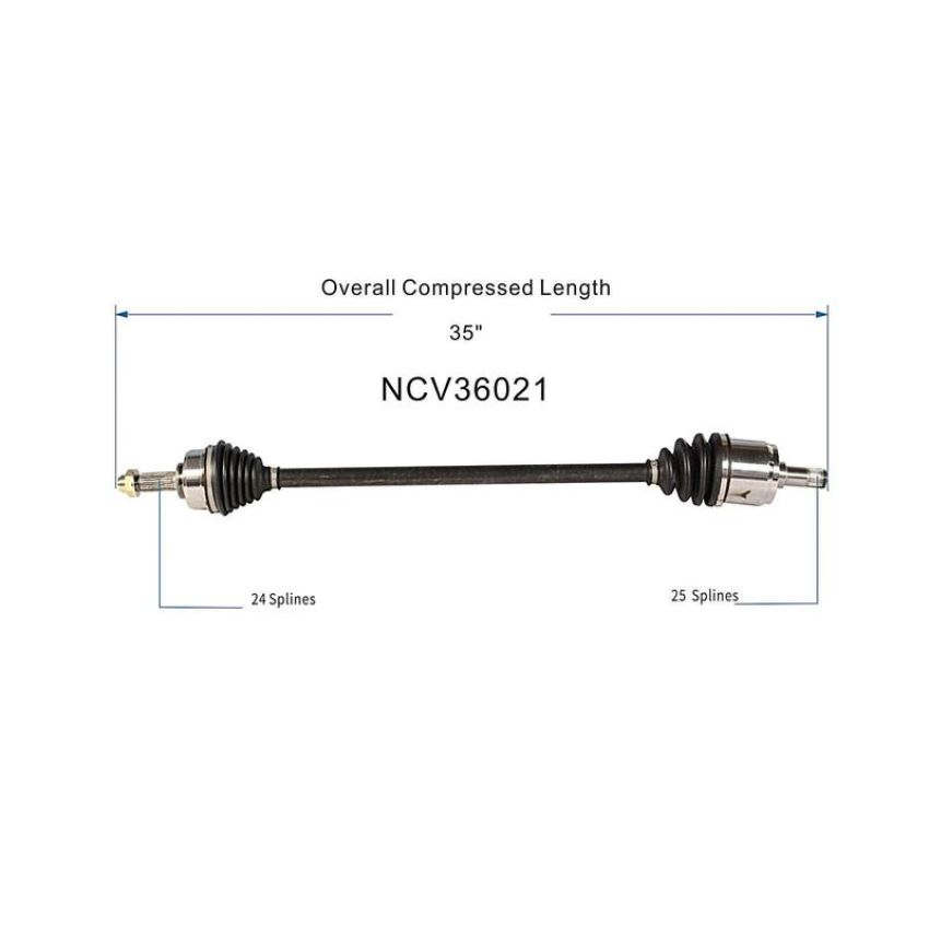 GSP NCV36021 82-83 Honda Accord CV Axle Assembly  - Front Left