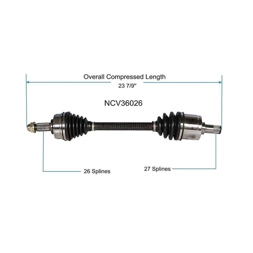 GSP NCV36026 1985 Honda Accord SEi CV Axle Assembly  - Front Right