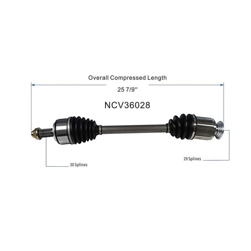 GSP NCV36028 Honda (3.5) CV Axle Assembly  - Front Right