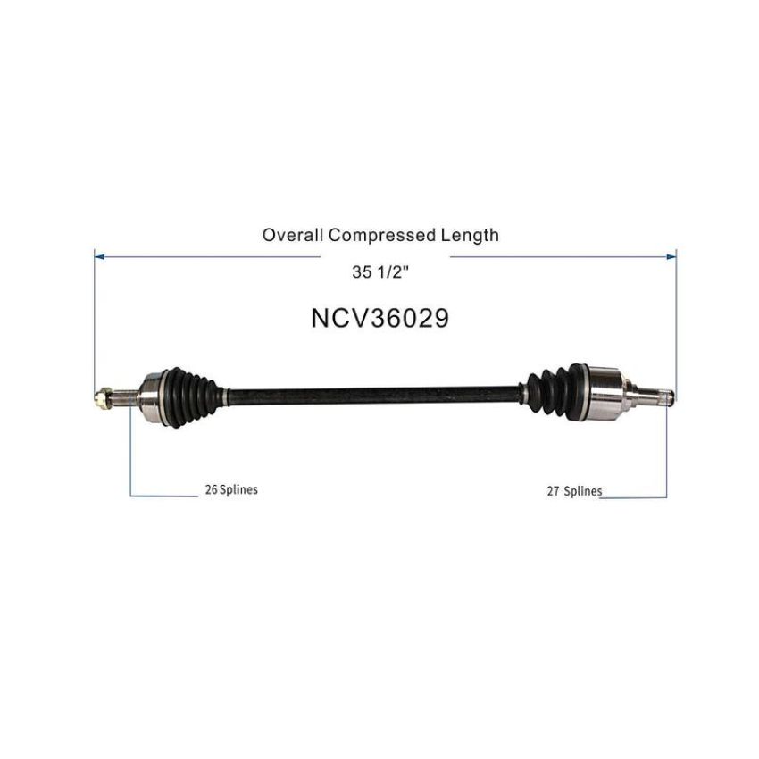 GSP NCV36029 1985 Honda Accord SEi CV Axle Assembly  - Front Left