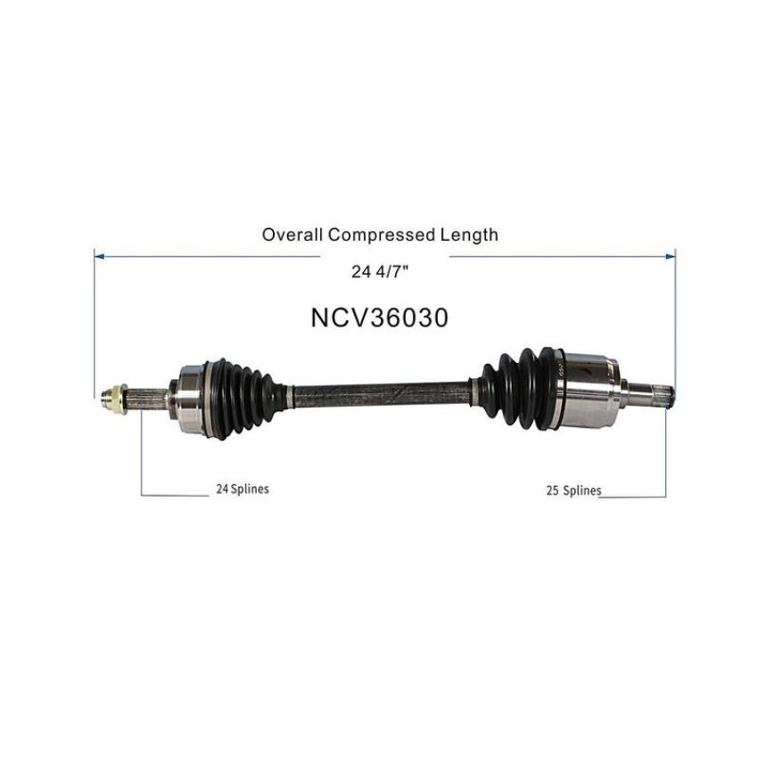 GSP NCV36030 84-87 Honda Prelude Base CV Axle Assembly  - Front Right