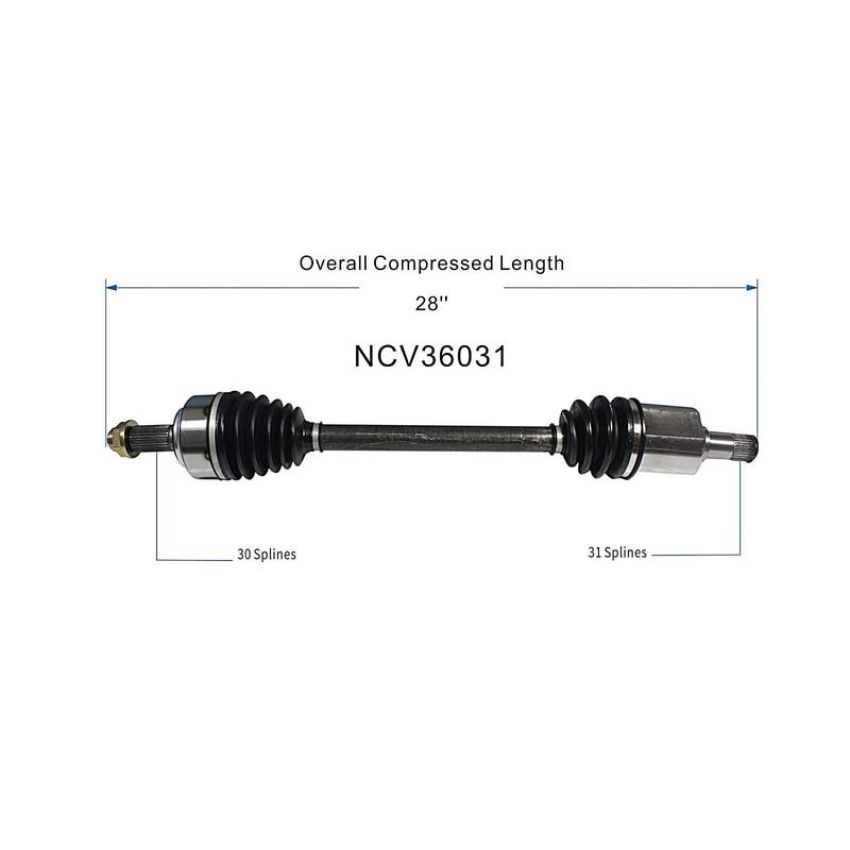 GSP NCV36031 13-15 Honda Crosstour (3.5) CV Axle Assembly  - Front Left
