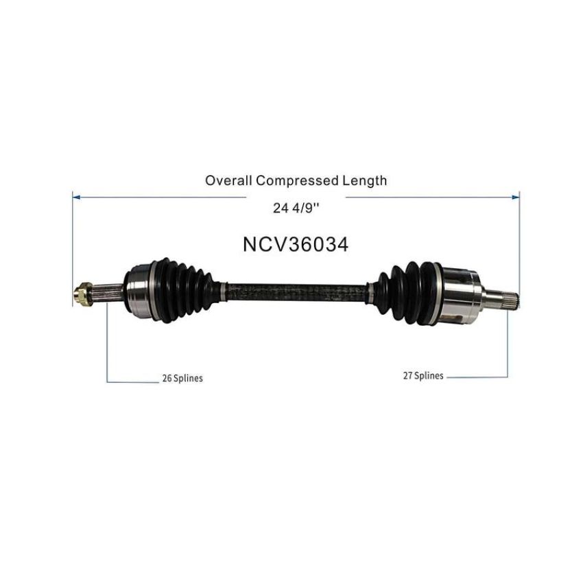 GSP NCV36034 86-89 Honda Accord CV Axle Assembly  - Front Right