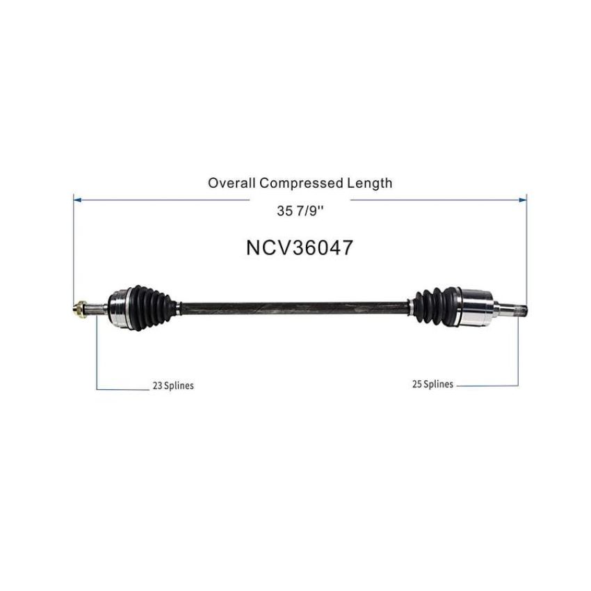 GSP NCV36047 Honda (Hatchback - FWD) CV Axle Assembly  - Front Left