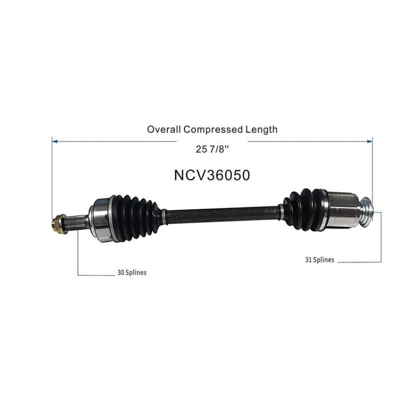 GSP NCV36050 13-15 Honda Crosstour (3.5) CV Axle Assembly  - Front Right