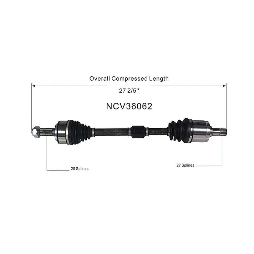 GSP NCV36062 16-21 Honda Civic (Coupe/Hatchback/Sedan - 1.5) CV Axle Assembly  - Front Left