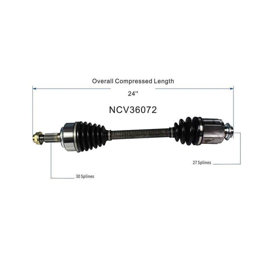 GSP NCV36072 12-15 Honda Crosstour (2.4) CV Axle Assembly  - Front Right