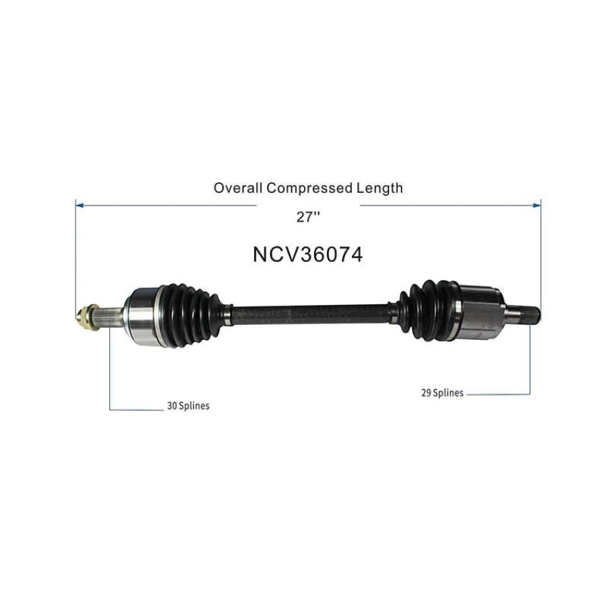 GSP NCV36074 13-14 Honda Accord EX-L (3.5) CV Axle Assembly  - Front Left