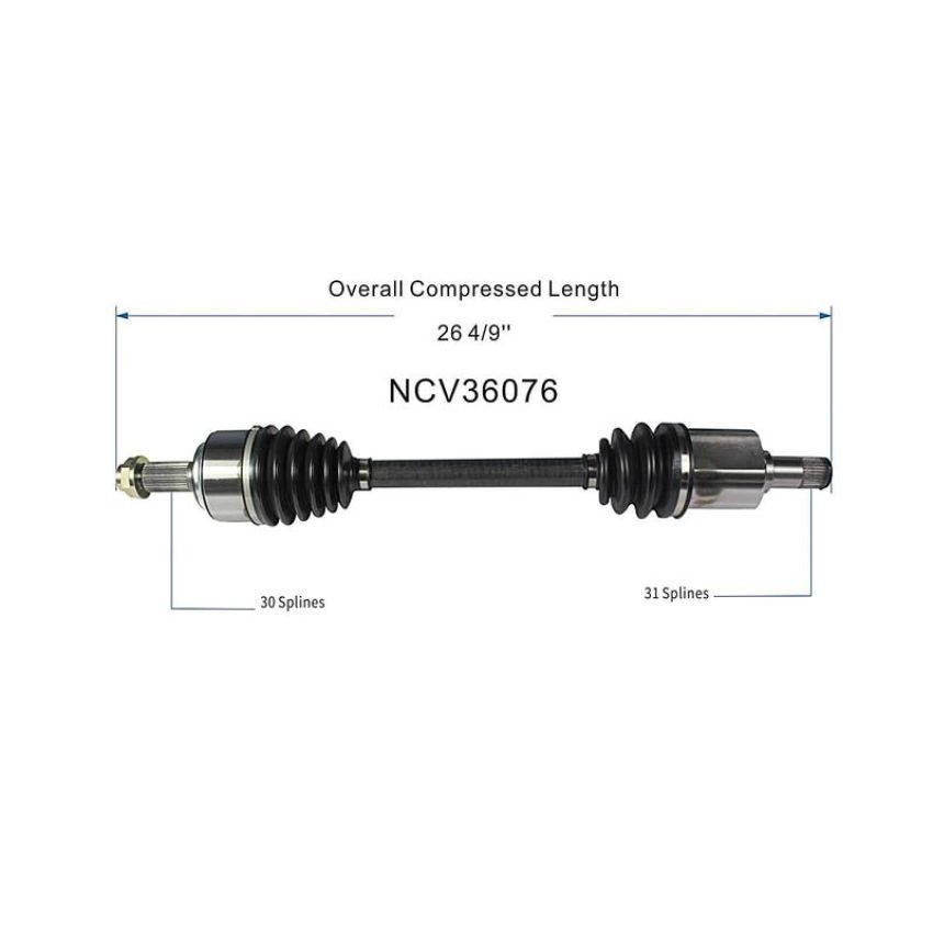 GSP NCV36076 13-17 Honda Accord (3.5) CV Axle Assembly  - Front Left