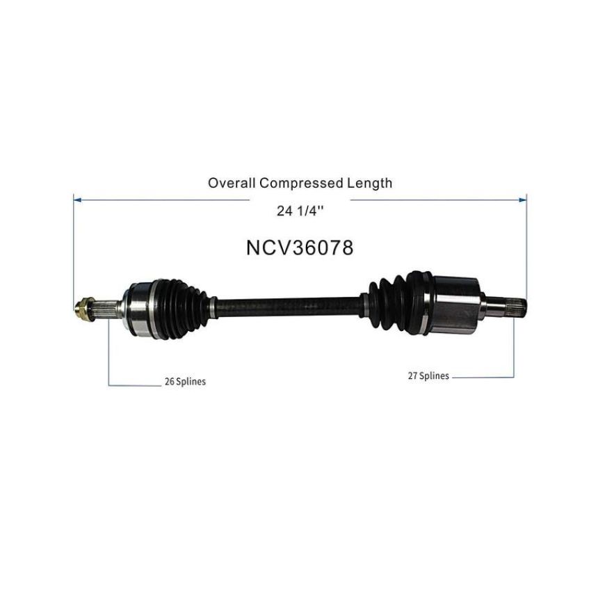 GSP NCV36078 12-15 Honda Civic (Coupe/Sedan) CV Axle Assembly  - Front Left