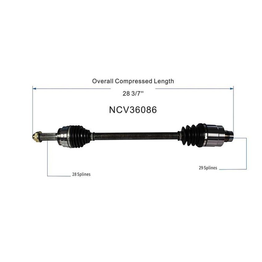 GSP NCV36086 09-15 Honda Pilot CV Axle Assembly  - Rear Right