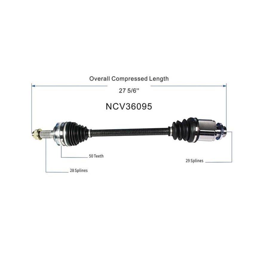 GSP NCV36095 03-08 Honda Pilot CV Axle Assembly  - Rear Right