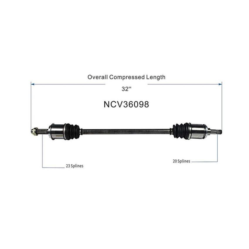GSP NCV36098 2012 Honda CR-V CV Axle Assembly  - Rear Right