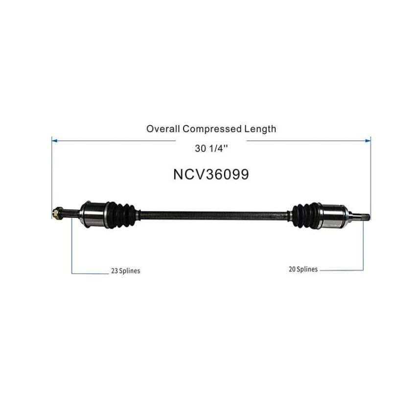 GSP NCV36099 2012 Honda CR-V (AWD) CV Axle Assembly  - Rear Left