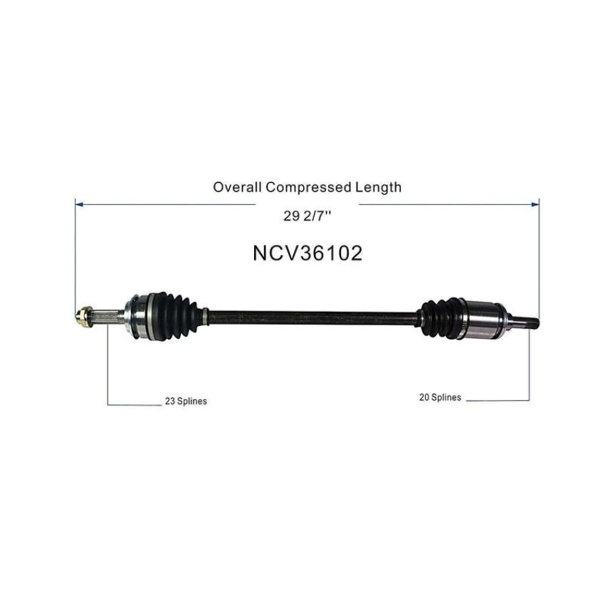 GSP NCV36102 13-16 Honda CR-V CV Axle Assembly  - Rear Left