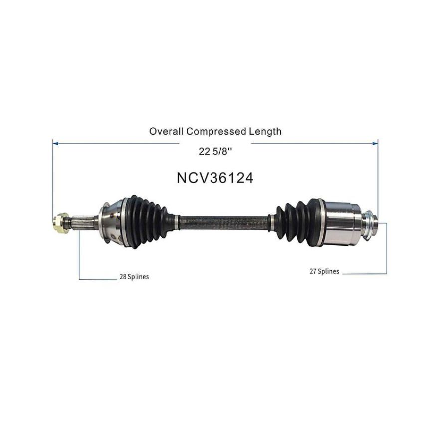 GSP NCV36124 03-07 Honda Accord (2.4) CV Axle Assembly  - Front Right