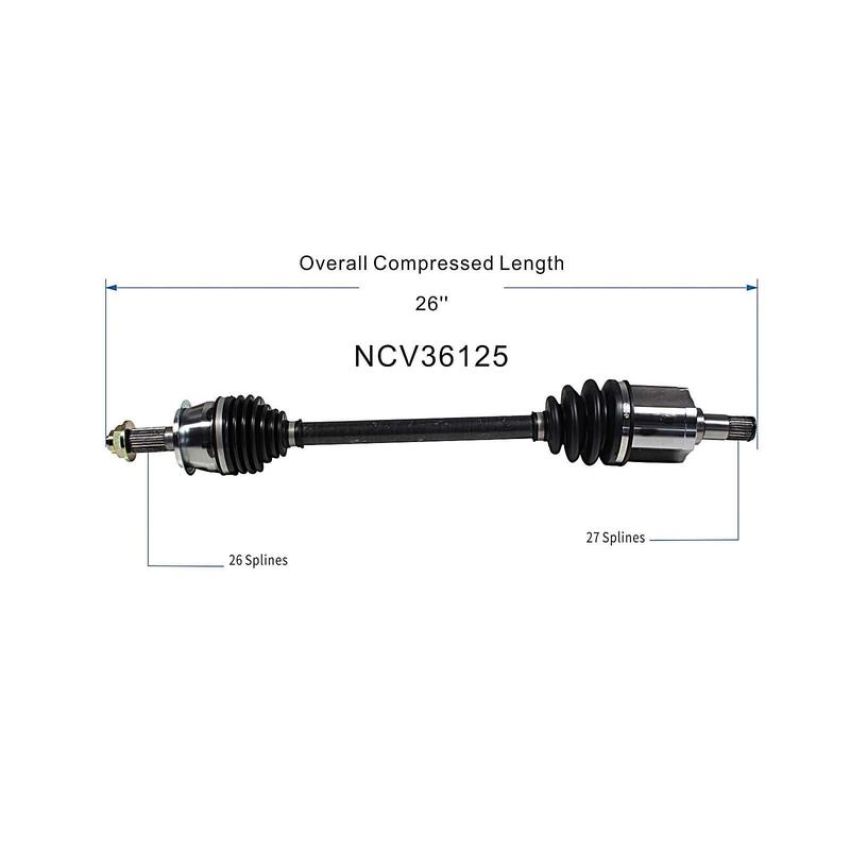 GSP NCV36125 03-07 Honda Accord (2.4) CV Axle Assembly  - Front Left