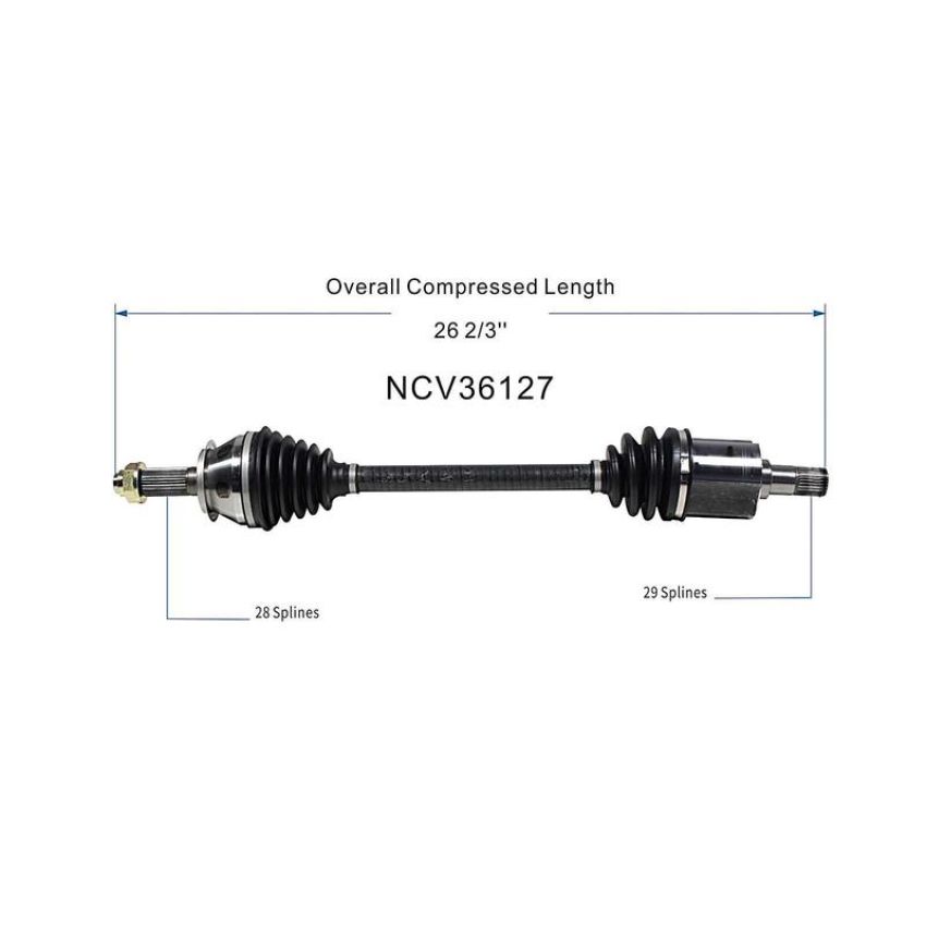 GSP NCV36127 Acura, Honda (3.0, 3.5) CV Axle Assembly  - Front Left